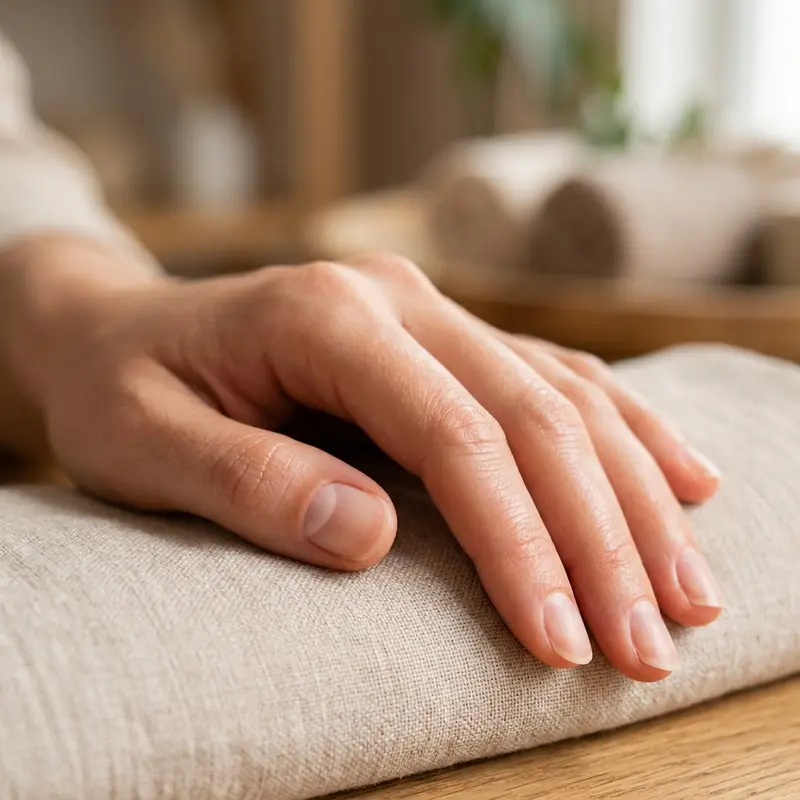 Matrice de l'ongle : définition, rôle et précautions 2 Photo réaliste de la lunule à la base de l'ongle
